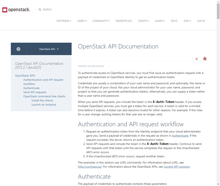 OpenStack API Documentation